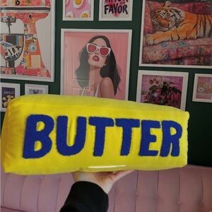2 Yellow Butter Plush Pillow